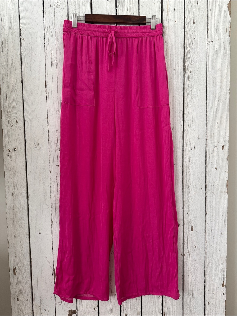 Joie Bright Fuchsia Wide-Leg Drawstring Pants